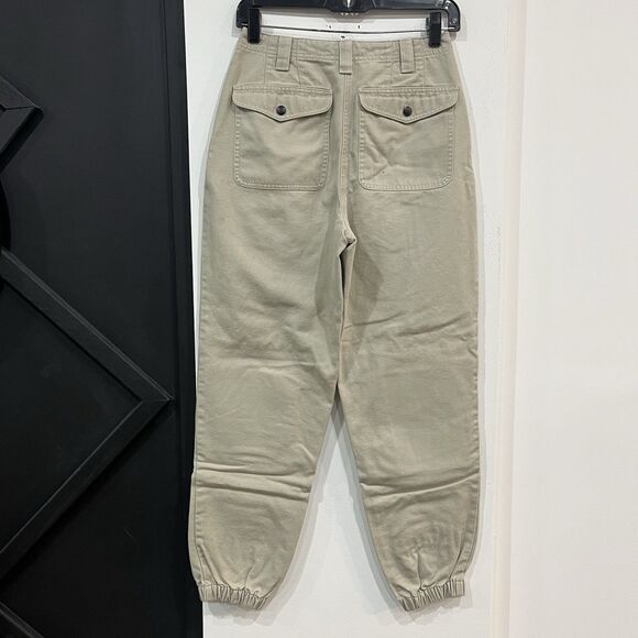 L.L Bean Women’s Canvas Pleated Padded Knee Cotton Pants Size 4 - Picture 4 of 6